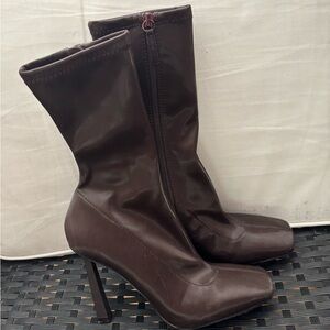 Aldo Chocolate Brown Stiletto Ankle Boots